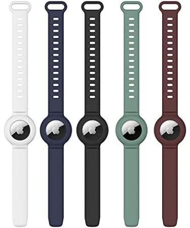 Kids / Adults (2 Pack) Anti-Lost Bracelet for AirTag - iZi Way Soft Silicone Wristband Watch Band Cover - Black - Buy Online on SooperMarket.com