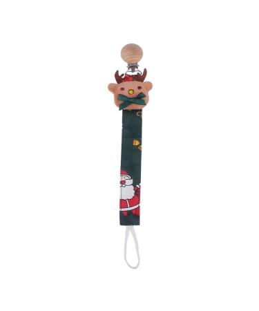 TIAN-K Pacifier Chain with Christmas Motif Series Elk Chain Newborn Dummy Nipple Baby Teething Toy