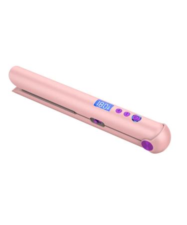 Portable USB Rechargeable Hair Straightener and Curler with Power Bank Travel Flat Hair Wand Wireless Straightening C