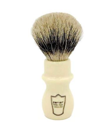 Parker Safety Razor Silvertip Badger Shaving Brush Set with Stand - Extra Dense Bristles - Long Handle for Shaving Mug - Ivory Color - Buy Online on SooperMarket.com