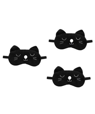3 Pcs Sleep Mask Cat Sleeping Blindfold Cat Sleeping Mask Eye Cover Sleeping Eye Patch Funny Eye Shade Sleeping Eye Shade Cat Blindfold Cat Eye Patch Sleeping Blindfold Mask 1 Count (Pack of 1) Assorted Colorx3pcs