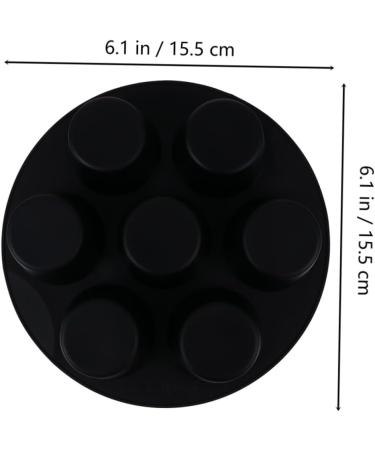 MAGICLULU Silicone Muffin Cake Cups 4 Pcs Silicone Cake Cup Liner Donut Silica Gel Silicone Muffin Cake Cup 15.5X15.5X4CMx2pcs Blackx2pcs - Buy Online on SooperMarket.com