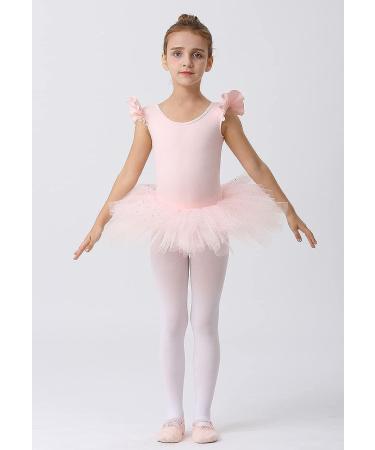 Danswan Ballet Tutu Leotard Toddler Girls Short Sleeve with Glitter Skirt - Ballet Pink (Fly Sleeve) - Size 6-7 Years - Buy Online on SooperMarket.com