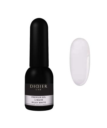 Didier Lab - Premium Milky White Solid Builder Gel for Nails 10ml - Builder Gel in a Bottle for Extension - Nail Strengthener - LED UV Builder Gel - Nail Repair - Use with Nail Forms - Nail Hardener