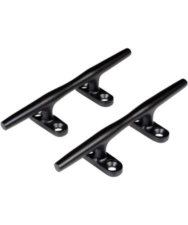 MIZUGIWA 4 Inch Boat Cleat Marine 316 Stainless Steel Open Base Deck Cleat Black - Set of 2 - Buy Online on SooperMarket.com