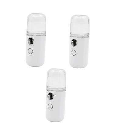 HAPINARY 3 Pcs Mini Humidifier Handheld Humidifiers Clipper Guard Holder Nanometer Sprayer Portable White
