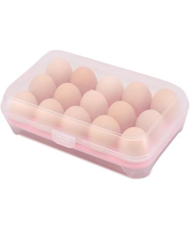 Gadpiparty Anti Collision Egg 15 Eggs Egg Rack for Fridge Egg Holder Bin Egg Holder for Refrigerator Container Egg Tray Household Pink medium - Buy Online on SooperMarket.com