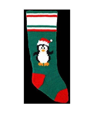 DooLallies Christmas Stockings Kits for Knitting Pengiun (Green)