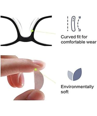 Quesuc Glasses Nose Pads 24 PCS Eyeglass Nose Pads On Soft Silicone Nosepads Nose Pads For Eyeglasses(1.5mm Transparent) - Buy Online on SooperMarket.com