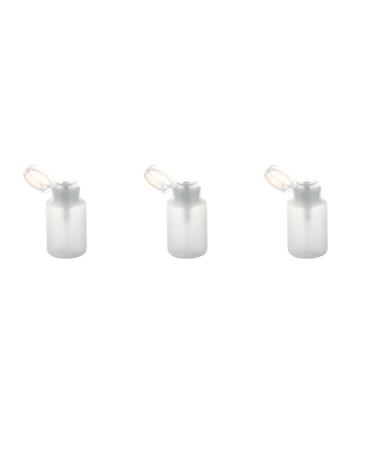 jklashfi 3X 150Ml Nail Art Makeup Polish Plastic Pump Dispenser Bottle Remover White