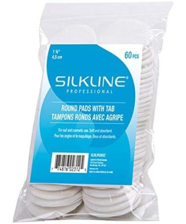 SILKLINE PROFESSIONAL Disposable Cosmetic and Nail Round Pads With Tab On The Backside for EASY-gripping 60 Count - Buy Online on SooperMarket.com