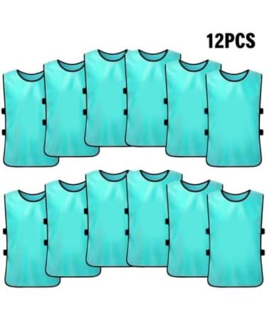 Tych3L Pinnies Scrimmage Training Vests for Kids and Adults (12-Jerseys) - Soccer Pinnies  Sport Pinnies Team Practice Small Light Blue Neon - Buy Online on SooperMarket.com