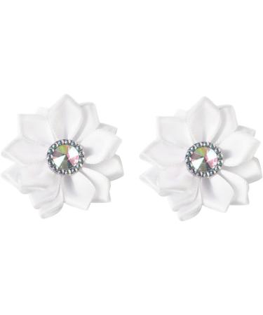ABOOFAN 2pcs 1 20pcs Craft Chiffon Flowers Satin Ribbon Cloth Flower Accessories Clothes Flower Manual Whitex2pcs Size 1x2pcs - Buy Online on SooperMarket.com