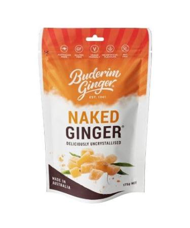 Buderim Uncrystallised Naked Sweet Ginger 175g - Ideal for Baking or as a Snack