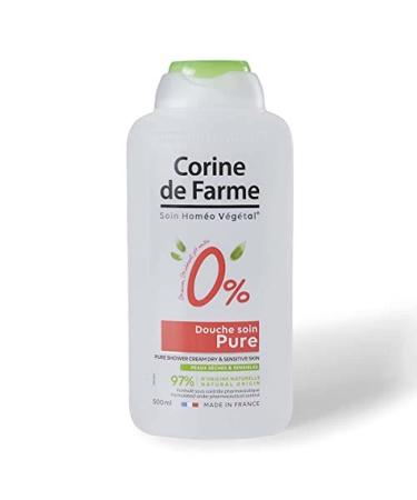 Corine de Farme Shower Care 0% - Dry & Sensitive Skin Neutral - Soap Free - No Dyes - Gently Cleanses - Does Not Dry Skin - Suitable Composition