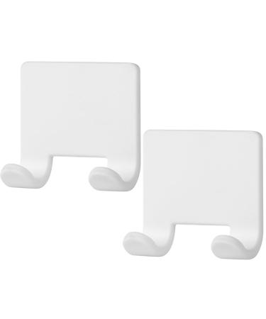 Vanzavanzu towel hook hooks self -adhesive razor bracket shower without drilling bathroom silicone glue hooks for hairbrush towel shower puller luffa 2 pieces (white)