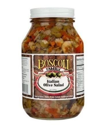 Boscoli Olive Salad, 32 oz (2 Pack) - New Orleans Original Recipe