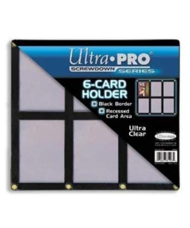 Ultra Pro UPSCR6CD Screwdown - Black & Clear Frame - 6-Card Black Holder