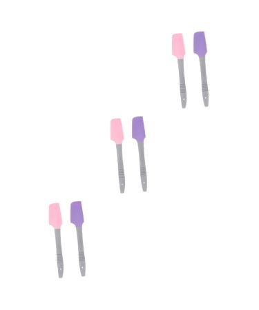 Fomiyes 6 STK Spatula Silicone Wax Spatula For applying waxed waxed wax spatula silicone spatula Practical tool Waxes Wachspatel Silicone wide wax stick