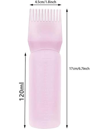 Norhogo 2 Pieces Hair Dye Brush Bottle Root Comb Applicator - Pink - Buy Online on SooperMarket.com