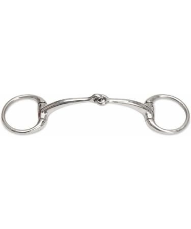 Small Ring Curved Mouth Eggbutt Snaffle Single Jointed Eggbutt 4.5" stainless steel - Buy Online on SooperMarket.com