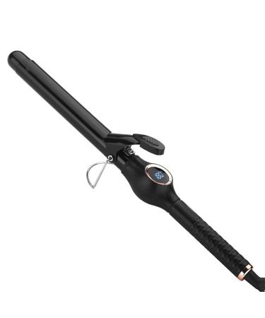 Professional 9mm Curling Wand for Long Short Hair Tourmaline Ceramic Small Barrel Hair Curler Women Men Kids Curling Iron with Adjustable Temperature DiSplay