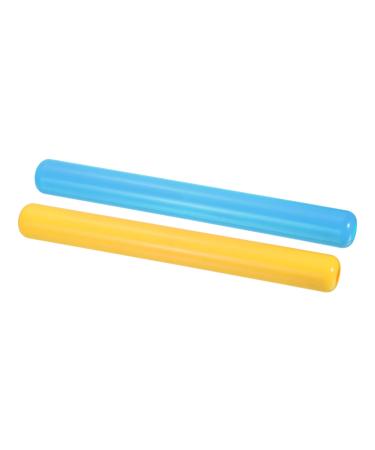 PATIKIL Junior Relay Track Batons Set, Plastic Tube Race Field Running Stick for Outdoor Athletics Sport Game Tool Blue, Yellow