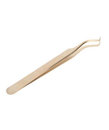 Eyelash Extension Tweezers Stainless Steel Precision Strong Hardness Professional Eyelash Tweezers Golden (Update Tweezers)