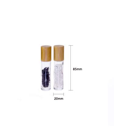 Constore Gemstone Roller Bottles - 5 PCS 10ML Refillable Roll On Bottles with Healing Crystal Chips - Ideal for Perfumes and Aromatherapy Oils - Buy Online on SooperMarket.com