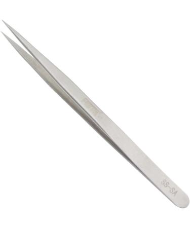 FEITA Precision Tweezers Set - Straight & Slanted Tip Stainless Steel Tweezers for Eyelash Extension, Craft, Jewelry, Eyebrow & Ingrown Hair Removal - Silver 2Pcs - Buy Online on SooperMarket.com