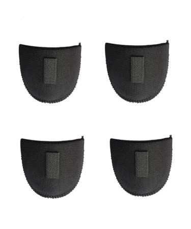 Shoulder Pads for Womens Clothing 2 Pair Soft Foam Padded Self Adhesive Shoulder Pad Soft Covered Sewing Foam Pads Sewing Accessories for Blazer Clothes Craft DIY(Black)