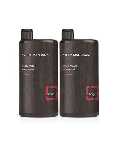 Every Man Jack Men's Body Wash - Cedarwood | 16.9-ounce Twin Pack - 2 Bottles Included | Naturally Derived Parabens-free Pthalate-free Dye-free and Certified Cruelty Free 16.9 Fl Oz (Pack of 2) Cedar 16.9 Fl Oz (Pack...