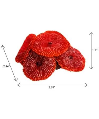 4-Piece Artificial Coral Ornaments for Aquariums - Red Underwater Plants | Perfect Fish Tank Decorations - Buy Online on SooperMarket.com