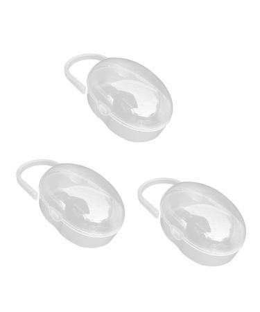 Baby Dummy Case Transparent 3 Stuck Schnuller Nipple Fall Baby Schnull Storage Fall Schnuller Cases Portable Pacified Pocket Travel Storage Box Best for Outdoor Reise