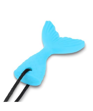 Baby Tooth Chew Necklace  Baby Teether Toys  Silicone Fish Tail Shape Teether Stick Chew Bit Pendant Baby Nursing Teether Sensory Exploration for Boys Girls(4)