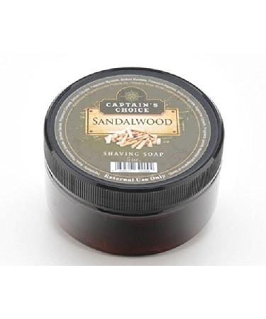 Captain's Choice Sandalwood Shaving Soap - 5 Ounces | Premium Shaving Cream for a Smooth Shave | International Shipping Available - Buy Online on SooperMarket.com