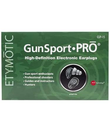 Etymotic GunsportPRO Electronic Earplugs for Hunters & Shooters - 1 Pair, Black - Buy Online on SooperMarket.com