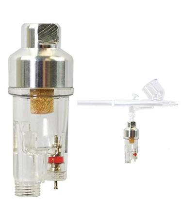 Master Airbrush Premium Airbrush In-Line Mini Air Filter and Water Trap (Connects directly onto airbrushes and hoses with 1/8 threads)