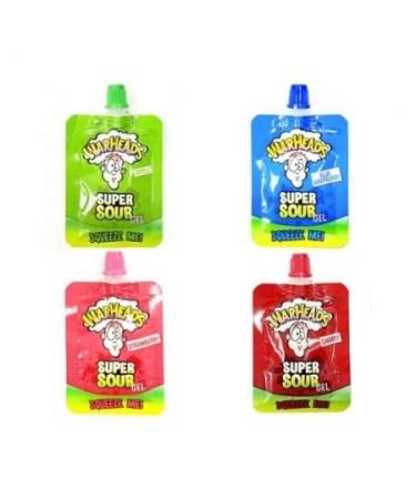 4x Warheads Attack Gel Tongue Gel - Cherry Apple Strawberry Raspberry - super sour - Original from USA