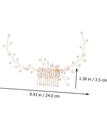Mikinona Bridal Hair Comb Pearl Headpiece Pearl Headdress Bride Hair Comb Pearl Hair Combs Pearl Headwear Wedding Hair Comb Hair Accessories Bridal Headdress Handmade Headwear Decor - Buy Online on SooperMarket.com