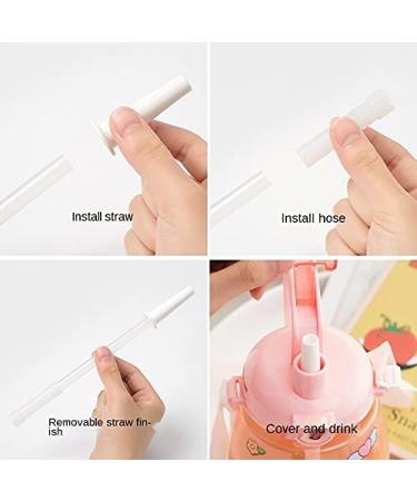 PEXIZUAN Kawaii Big Belly Water Bottle with Strap and Straw - Green 1300ML - Buy Online on SooperMarket.com