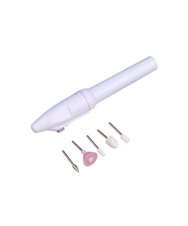 1PC Professional Electric Manicure Pedicure Nail File Set Portable Mini Nail Drill System Manicure Polishing Shape Tools with 5 Grinding Head 1Set Battery Not Included