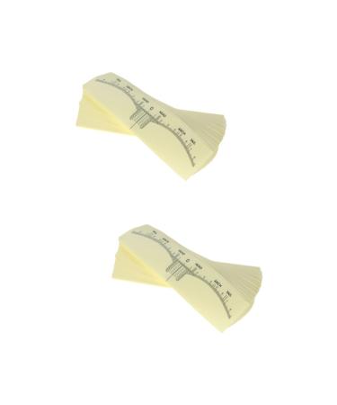 Hemoton 200 Pcs Eyebrow Shaping Stencils Microblading Measuring Tools Eyebrow Ruler Sticker Disposable