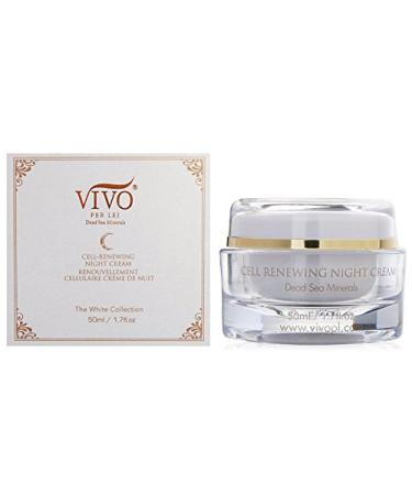 Vivo Per Lei Dead Sea Night Cream - Anti-Aging Moisturizer for Youthful Skin | 1.7 Fl Oz Shea Butter Night Cream - Buy Online on SooperMarket.com