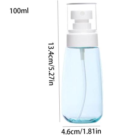 Buy Sevennine 100ml Small Spray Bottle - Refillable Fine Mist Perfume Sprayer - Blue Plastic Bottle for Travel & Home Use - Buy Online on SooperMarket.com
