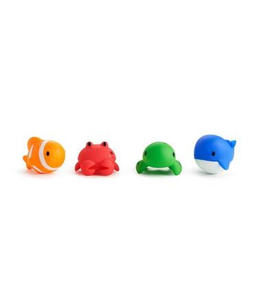 Munchkin Floating Ocean Animal Themed Bath Squirt Toys for Baby 4 Count ( Pack of 1) 4 pack Ocean