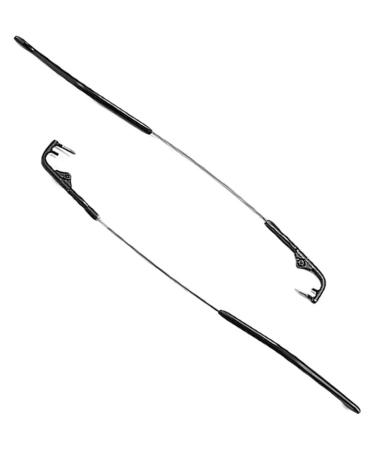 Ranara replacement glasses end tips glasses glasses 1 pair of metal glasses hinges 1-hole-edged glasses-repair parts kit glasses bracket replacement black