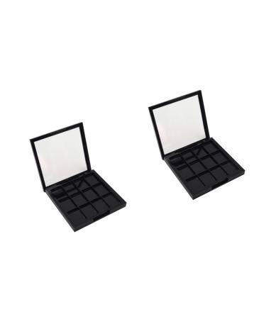 Angoily 2 Pcs 12 Blush for Cheeks Empty Eyeshadow Dish Empty Eye Shadow Pallet Empty Box Acrylic Travel