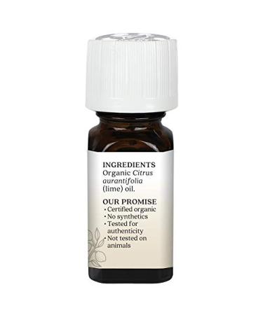 Aura Cacia Organic Lime Essential Oil 0.25 fl. oz | Pure Distilled Citrus Oil - Buy Online on SooperMarket.com