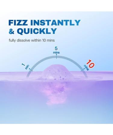 Vacplus Toilet Bowl Cleaners - Fizzy Lavender-Scented Cleaning Cubes | Natural Deodorizing 12 Pack for Sparkling Toilets - Buy Online on SooperMarket.com